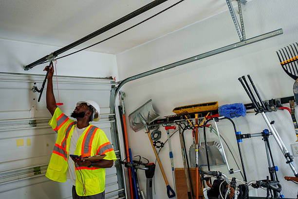 Professional Garage Door Panel Replacement technician working in Travis County County, TX